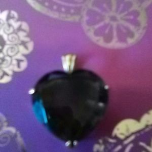 Smokey Brown Topaz Heart Pendant Sterling Vermil